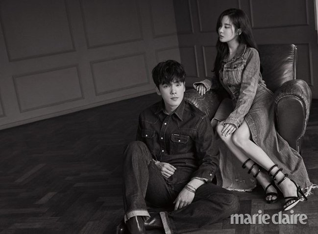 Ким Чжон Хён и Сохен в фотосессиии для Marie Claire August 2018